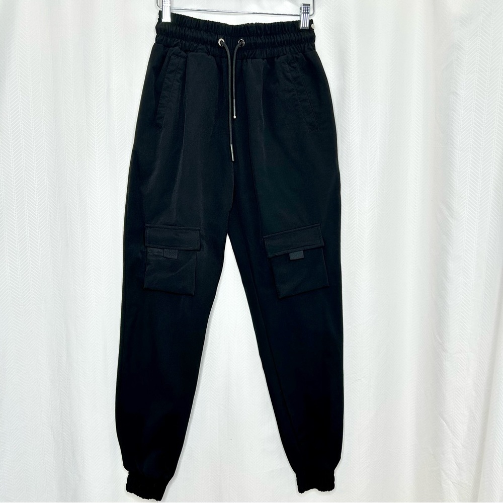 Maniere de Voir black cargo joggers - Picture 1 of 8